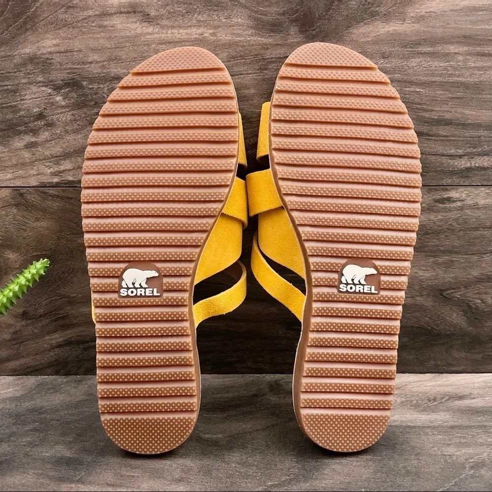 NEW Sorel Ella Woven Suede Slide Sandal 8.5